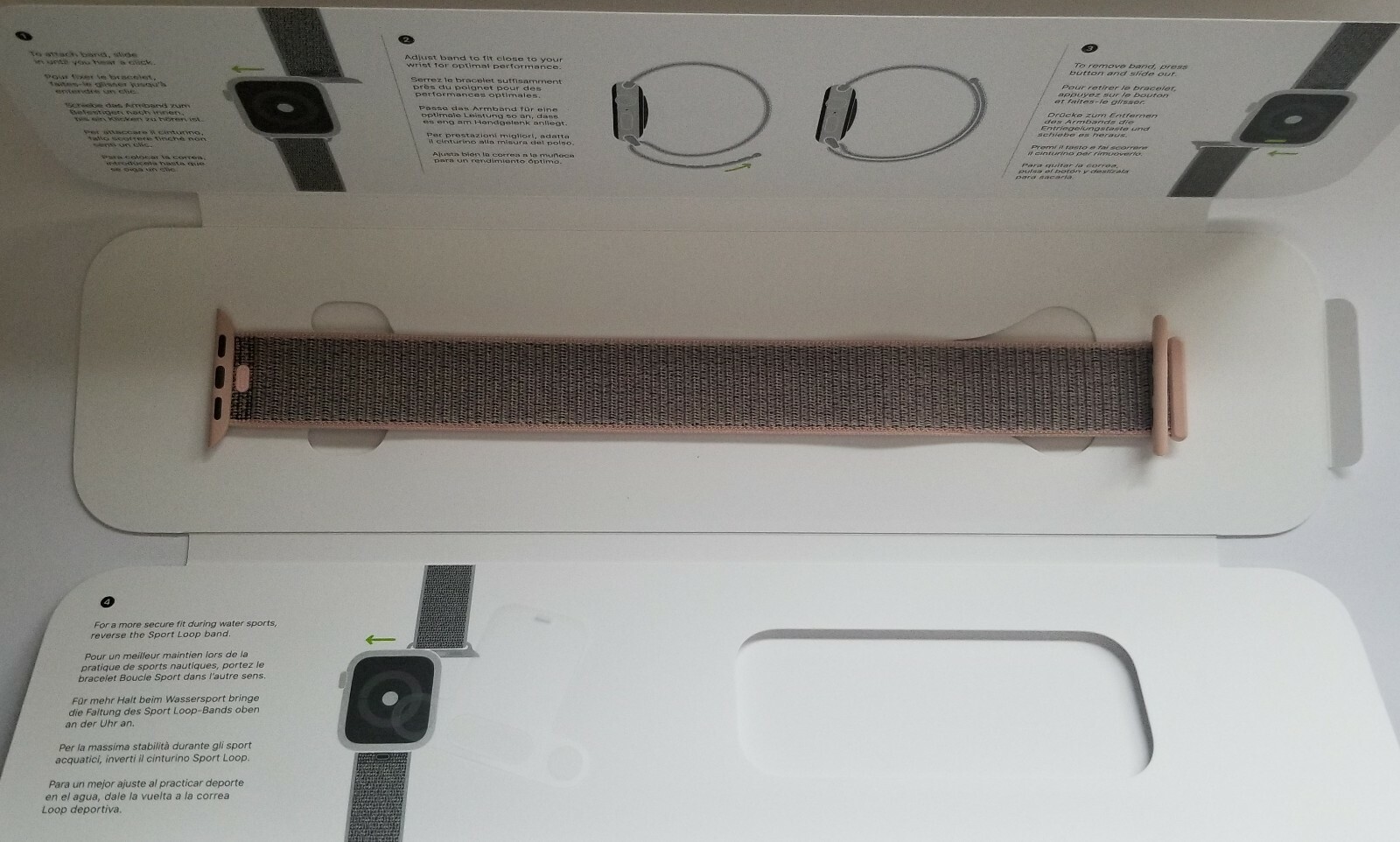 44mm pink sand sport loop